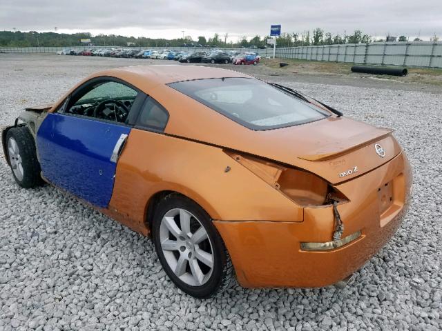 JN1AZ34E54T051342 - 2004 NISSAN 350Z COUPE ORANGE photo 3