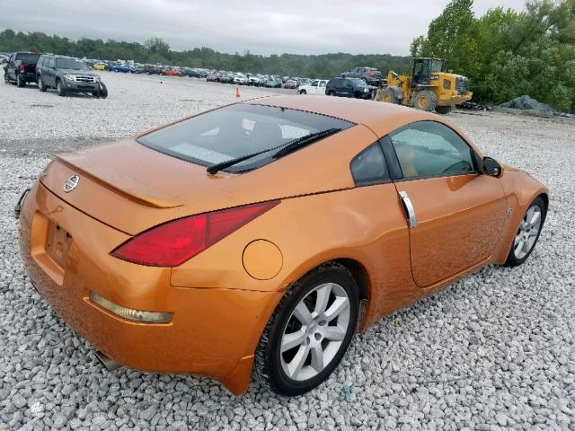 JN1AZ34E54T051342 - 2004 NISSAN 350Z COUPE ORANGE photo 4