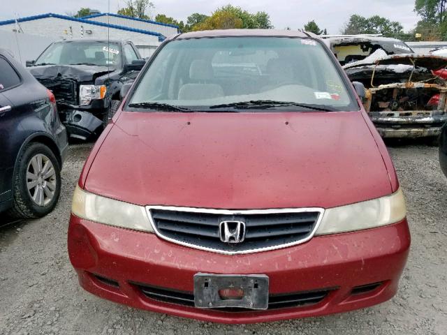 5FNRL18524B064701 - 2004 HONDA ODYSSEY LX BURGUNDY photo 9