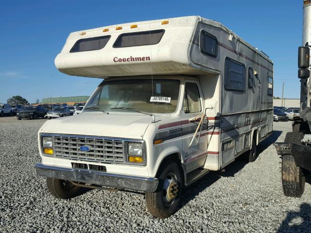 1FDKE30G3KHB44019 - 1989 FORD F-350 WHITE photo 2