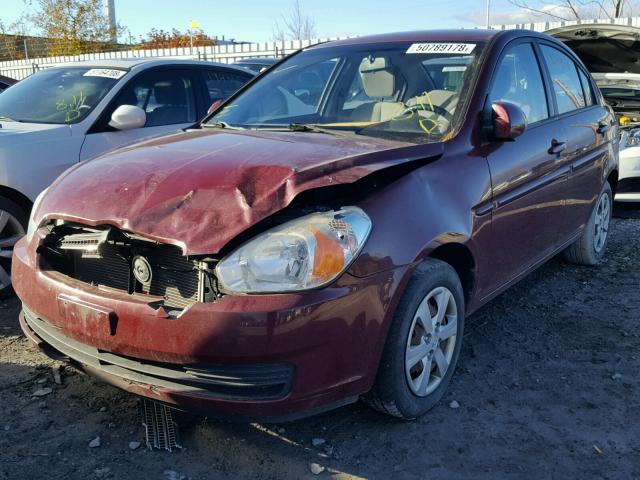 KMHCN45C08U243946 - 2008 HYUNDAI ACCENT GLS BURGUNDY photo 2