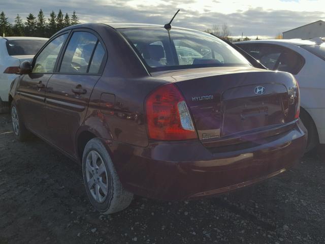 KMHCN45C08U243946 - 2008 HYUNDAI ACCENT GLS BURGUNDY photo 3