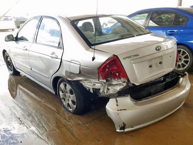 KNAFE121085532903 - 2008 KIA SPECTRA EX SILVER photo 3