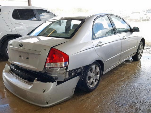 KNAFE121085532903 - 2008 KIA SPECTRA EX SILVER photo 4