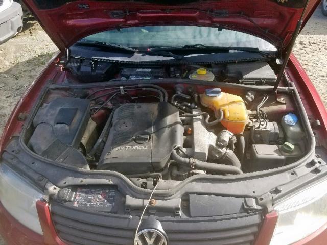 WVWNA23B2YE255419 - 2000 VOLKSWAGEN PASSAT GLS RED photo 7