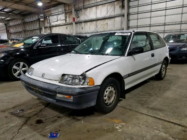 2HGED6343MH593139 - 1991 HONDA CIVIC WHITE photo 2