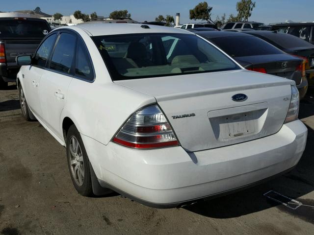 1FAHP24W48G179869 - 2008 FORD TAURUS SEL WHITE photo 3