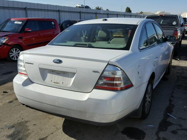 1FAHP24W48G179869 - 2008 FORD TAURUS SEL WHITE photo 4