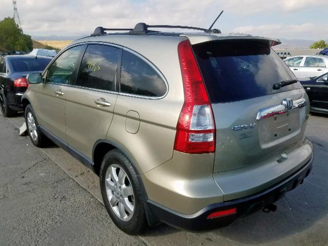 JHLRE48718C075739 - 2008 HONDA CR-V EXL GOLD photo 3