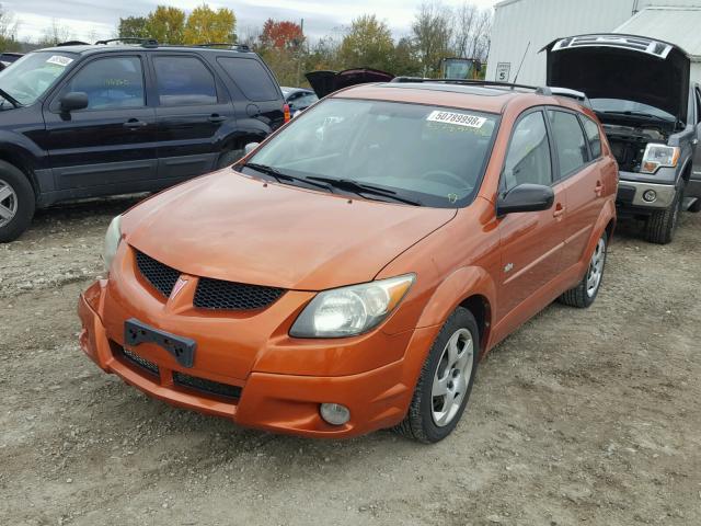 5Y2SL62854Z428816 - 2004 PONTIAC VIBE ORANGE photo 2