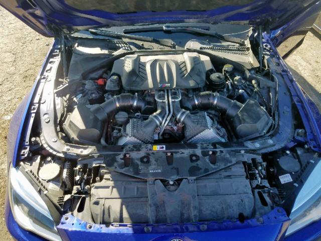 WBS6J9C52GD934479 - 2016 BMW M6 BLUE photo 7