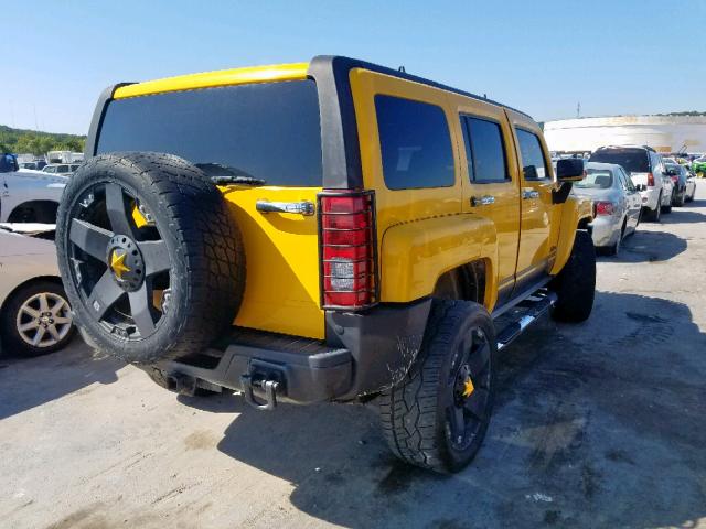 5GTDN136868156878 - 2006 HUMMER H3 YELLOW photo 4