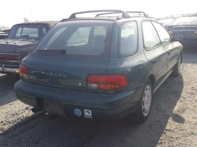 JF1GF4353WH812615 - 1998 SUBARU IMPREZA L GREEN photo 4