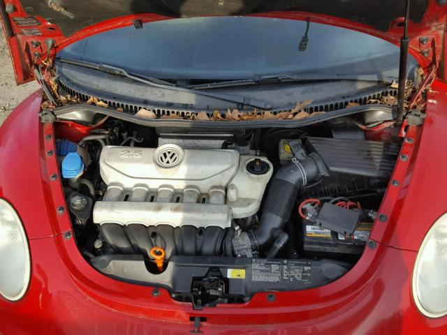 3VWPG31C36M408175 - 2006 VOLKSWAGEN NEW BEETLE RED photo 7