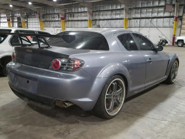 JM1FE173740101687 - 2004 MAZDA RX8 GRAY photo 4