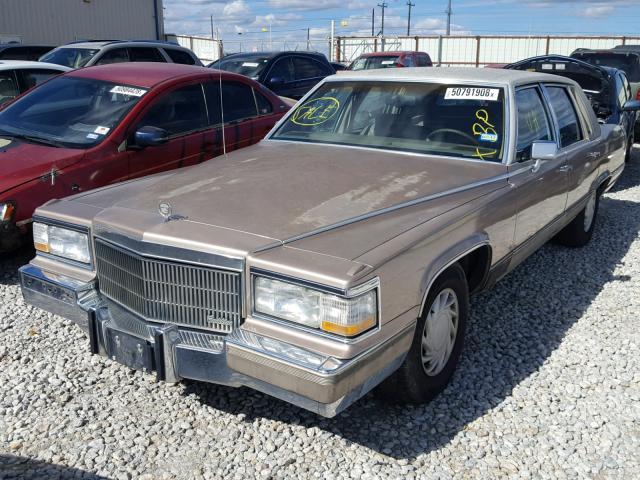 1G6DW5470LR711589 - 1990 CADILLAC BROUGHAM TAN photo 2