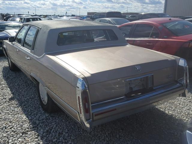 1G6DW5470LR711589 - 1990 CADILLAC BROUGHAM TAN photo 3