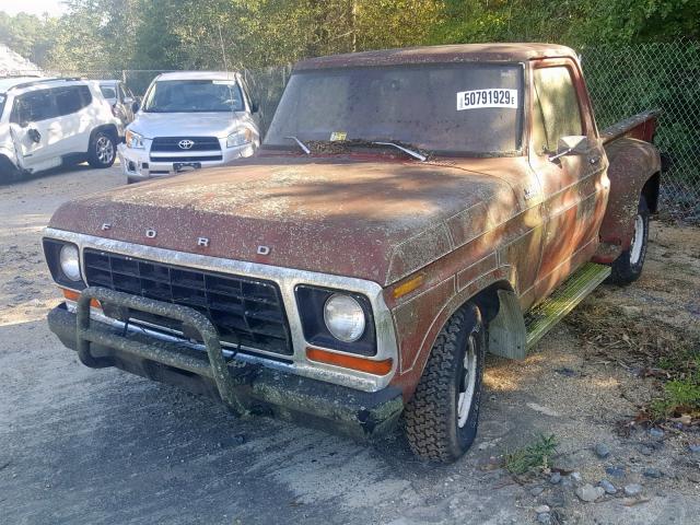 F10BNCG0238 - 1978 FORD F-100 RED photo 2