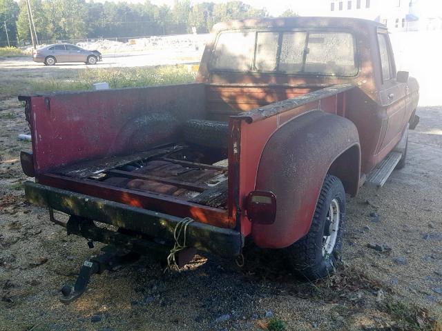 F10BNCG0238 - 1978 FORD F-100 RED photo 4