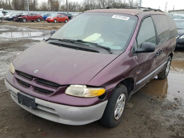 2B4FP2535WR686486 - 1998 DODGE CARAVAN PURPLE photo 2