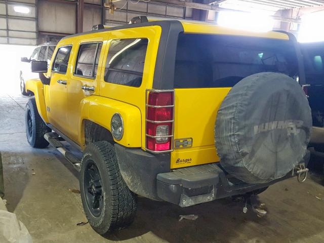 5GTDN13E078184019 - 2007 HUMMER H3 YELLOW photo 3