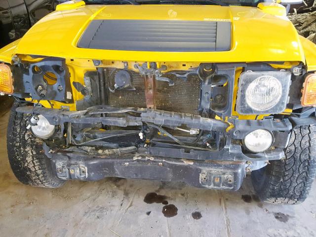 5GTDN13E078184019 - 2007 HUMMER H3 YELLOW photo 9