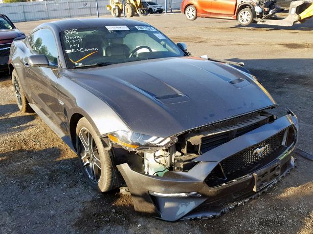 1FA6P8CF8J5156740 - 2018 FORD MUSTANG GT CHARCOAL photo 1