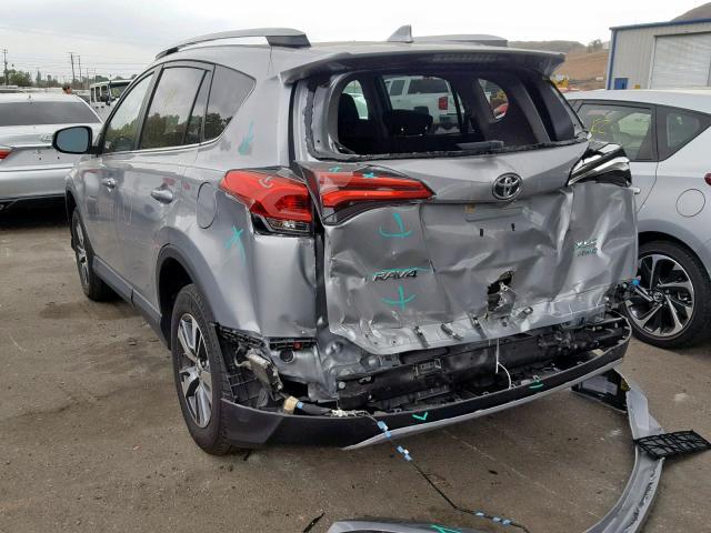 2T3RFREV3JW763304 - 2018 TOYOTA RAV4 ADVEN SILVER photo 3