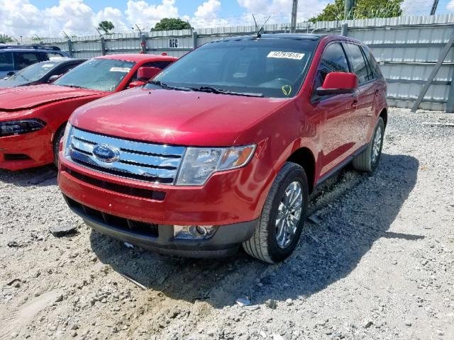 2FMDK4JCXABA00935 - 2010 FORD EDGE SEL RED photo 2