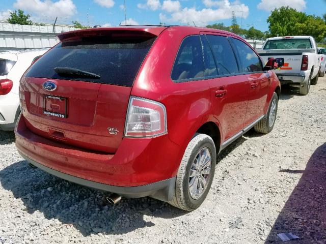 2FMDK4JCXABA00935 - 2010 FORD EDGE SEL RED photo 4