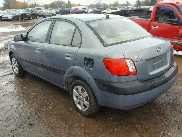 KNADE123166093274 - 2006 KIA RIO GRAY photo 3