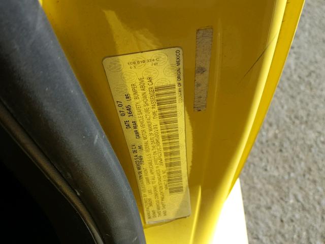 3VWPG31C38M500101 - 2008 VOLKSWAGEN NEW BEETLE Sarı foto 10