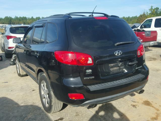 5NMSH13EX9H309258 - 2009 HYUNDAI SANTA FE S BLACK photo 3