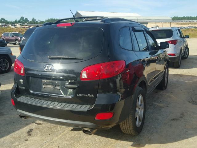 5NMSH13EX9H309258 - 2009 HYUNDAI SANTA FE S BLACK photo 4