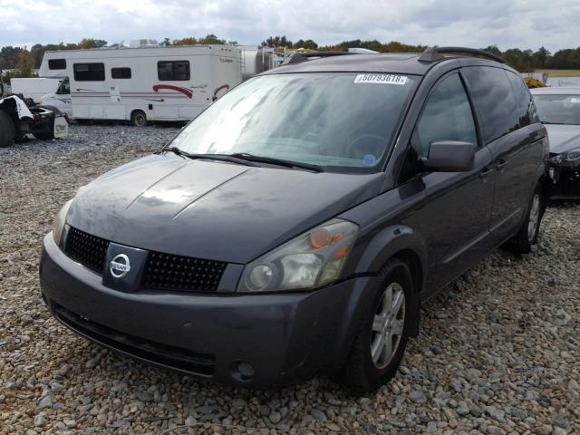 5N1BV28U35N108650 - 2005 NISSAN QUEST S GRAY photo 2