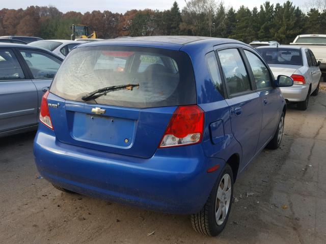 KL1TD66698B089333 - 2008 CHEVROLET AVEO BASE Mavi foto 4