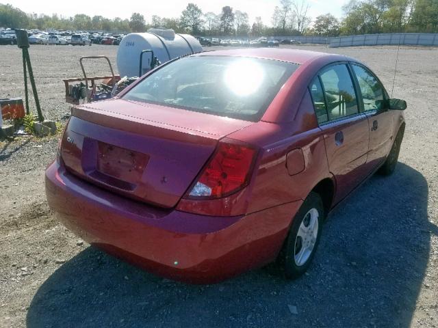 1G8AG52F45Z154366 - 2005 SATURN ION LEVEL RED photo 4