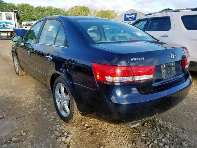 5NPEU46F96H112675 - 2006 HYUNDAI SONATA GLS BLUE photo 3