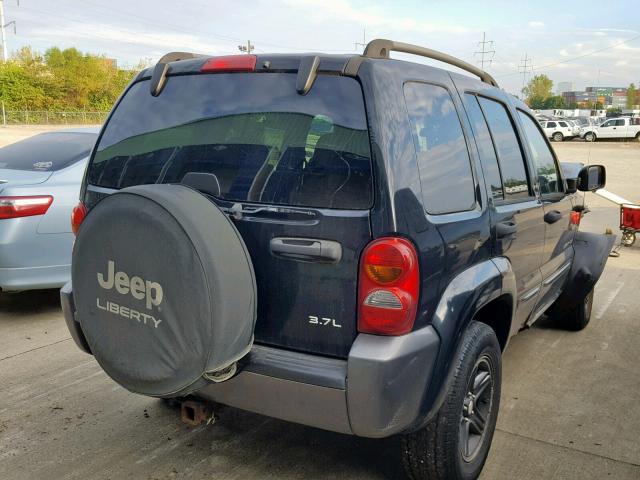 1J4GL48K84W171272 - 2004 JEEP LIBERTY SP BLACK photo 4