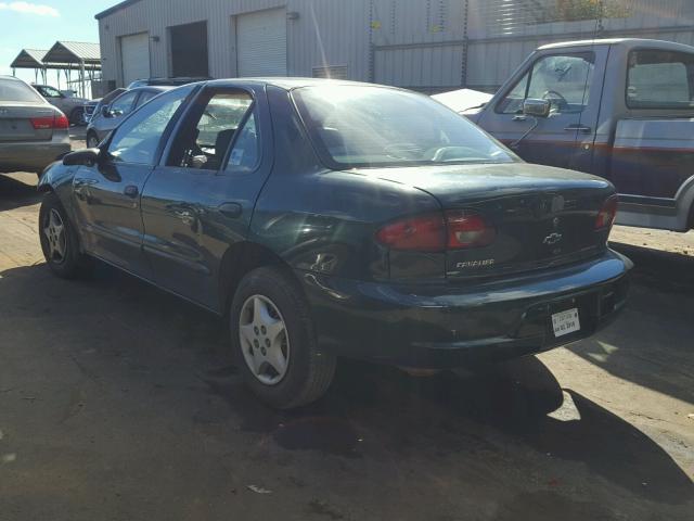 1G1JC524227148226 - 2002 CHEVROLET CAVALIER B GREEN photo 3