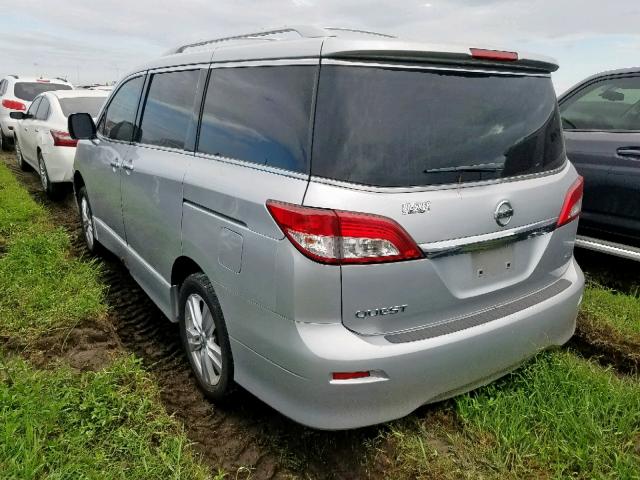 JN8AE2KP7B9004125 - 2011 NISSAN QUEST S SILVER photo 3