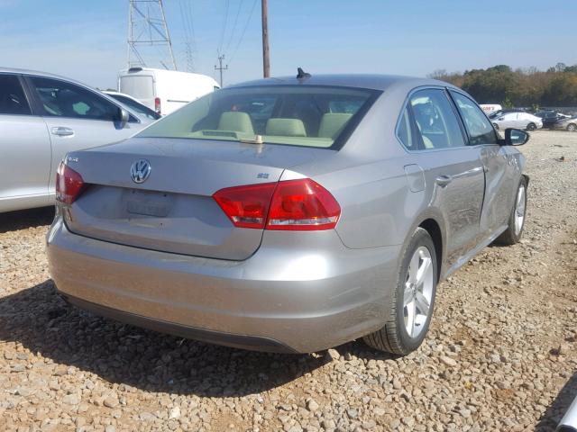 1VWBH7A3XCC069216 - 2012 VOLKSWAGEN PASSAT SE SILVER photo 4