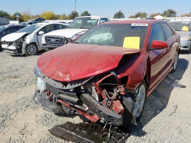 4T1BF1FKXCU551499 - 2012 TOYOTA CAMRY BASE RED photo 2