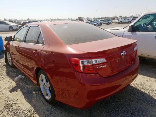 4T1BF1FKXCU551499 - 2012 TOYOTA CAMRY BASE RED photo 3
