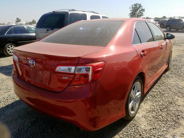 4T1BF1FKXCU551499 - 2012 TOYOTA CAMRY BASE RED photo 4