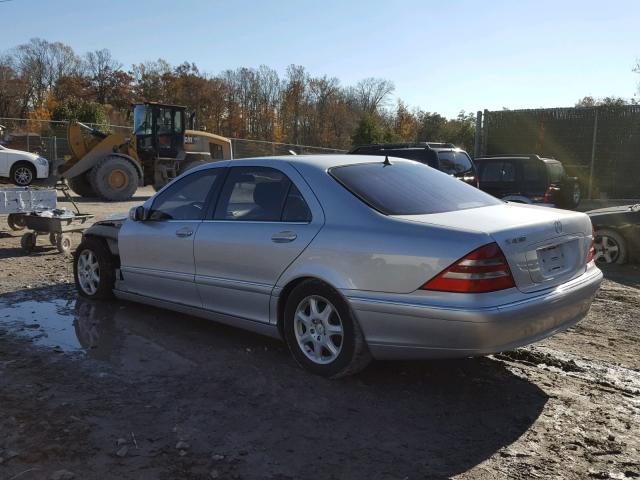 WDBNG70J91A142666 - 2001 MERCEDES-BENZ S 430 SILVER photo 3
