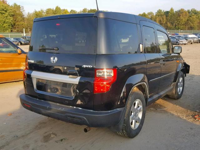 5J6YH28759L000770 - 2009 HONDA ELEMENT EX BLACK photo 4