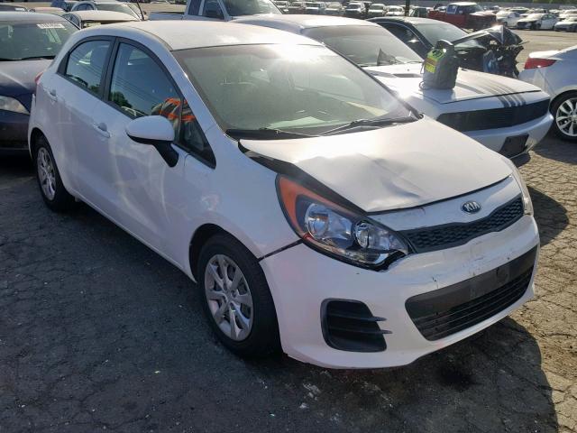 KNADM5A39G6675829 - 2016 KIA RIO LX WHITE photo 1