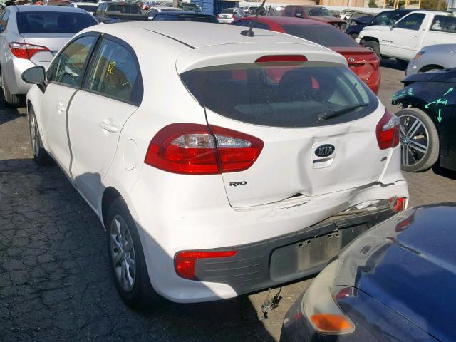 KNADM5A39G6675829 - 2016 KIA RIO LX WHITE photo 3