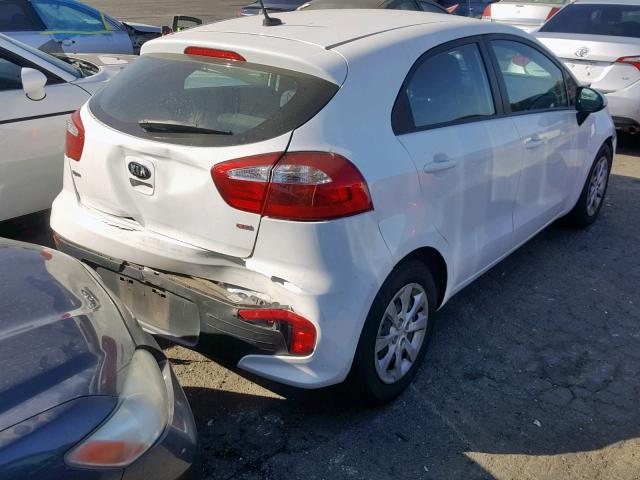 KNADM5A39G6675829 - 2016 KIA RIO LX WHITE photo 4